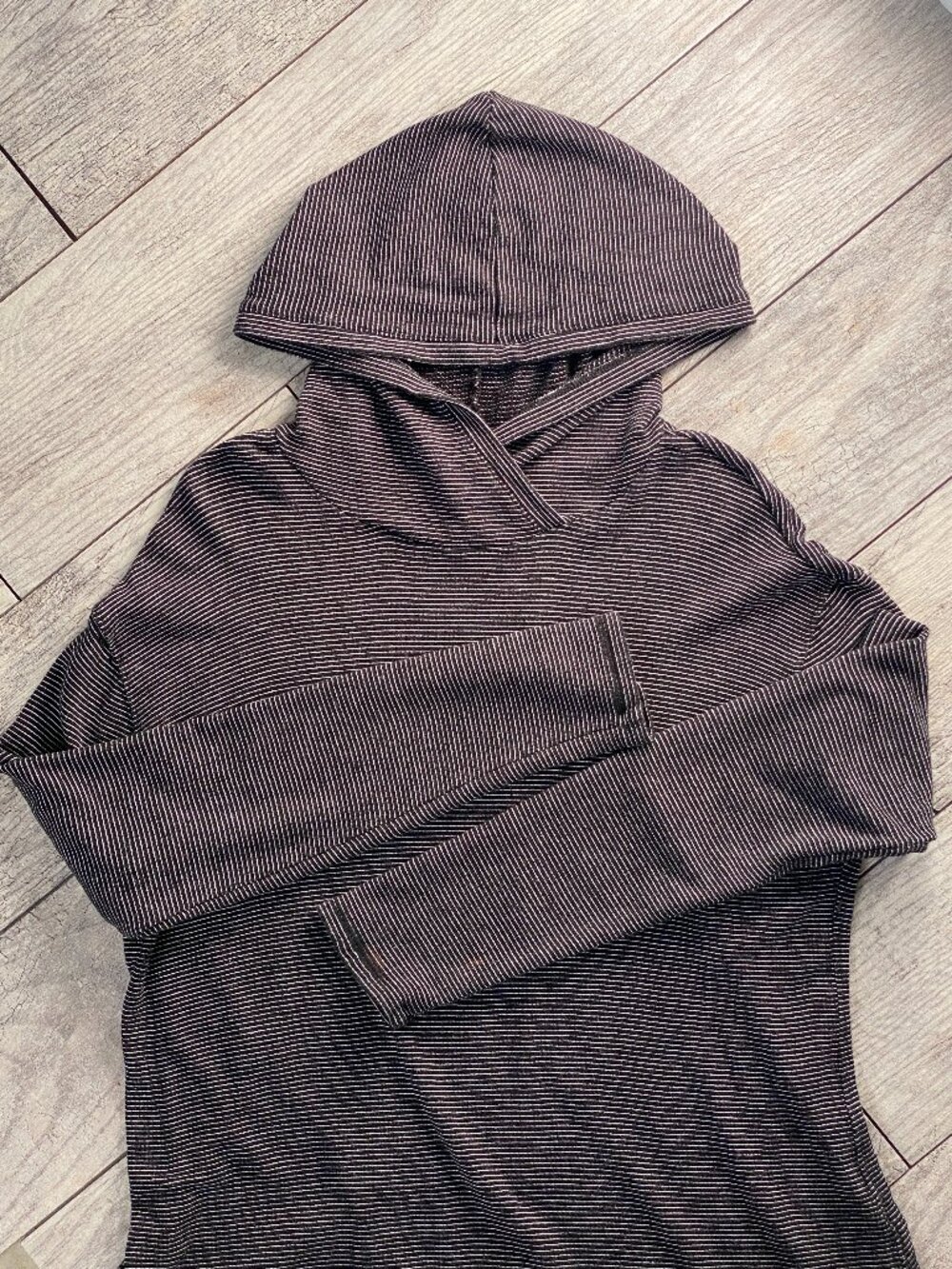 Daily Ritual Lightweight Striped Pullover Hoodie